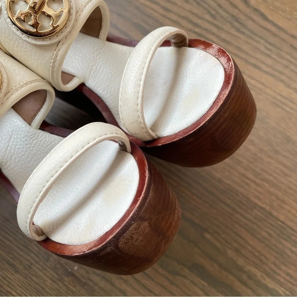 Tory Burch Selma Sandal Wedge White - Picture 13 of 16